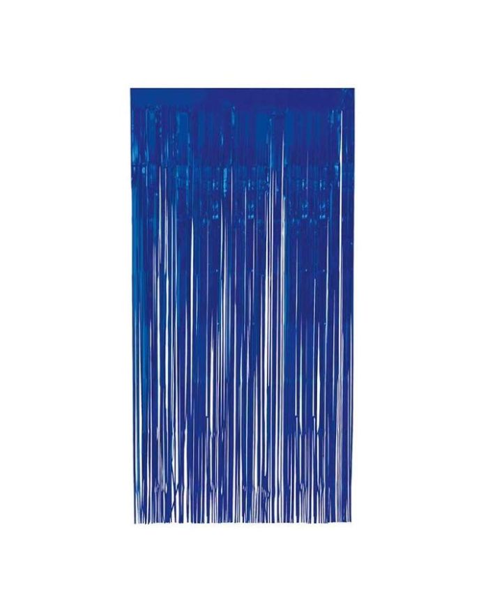 Unique Fringe Door Curtain - Blue