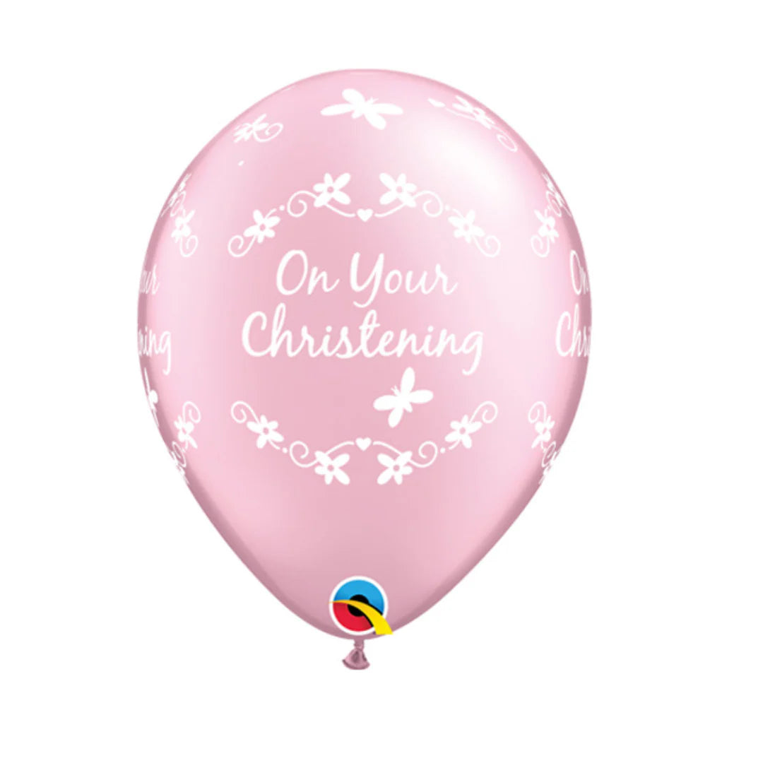 11” Pink On Your Christening Cross Latex