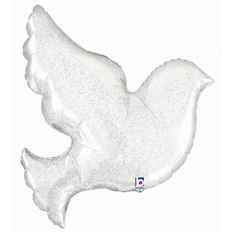 34inch Holographic Pearl White Dove