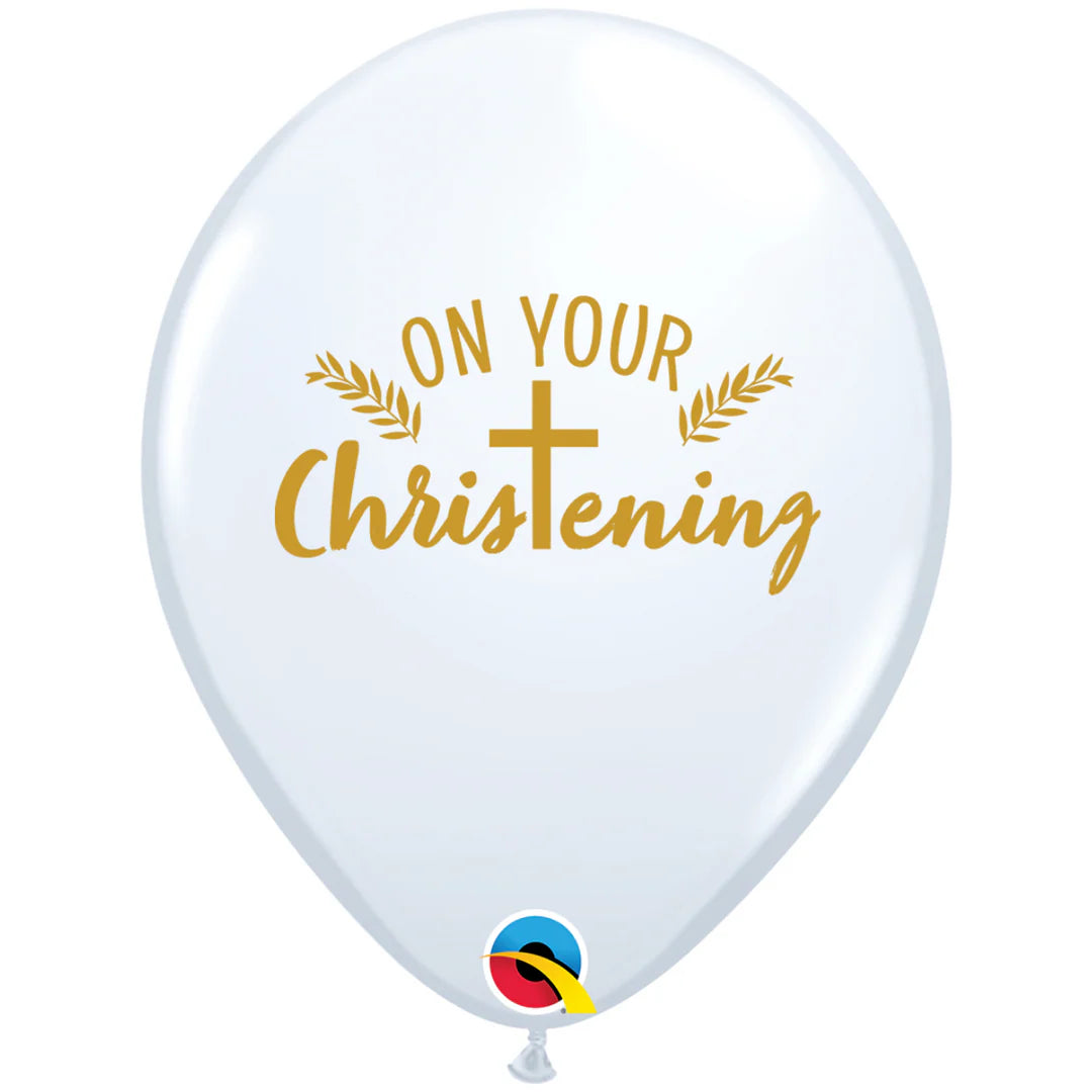 11” On Your Christening Cross Latex