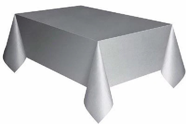 Unique Plastic Tablecover - Silver