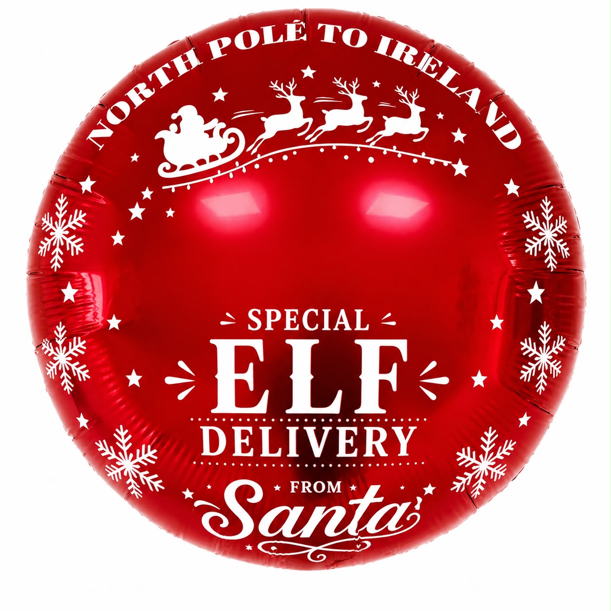 18” Round North Pole Special Delivery to Ireland