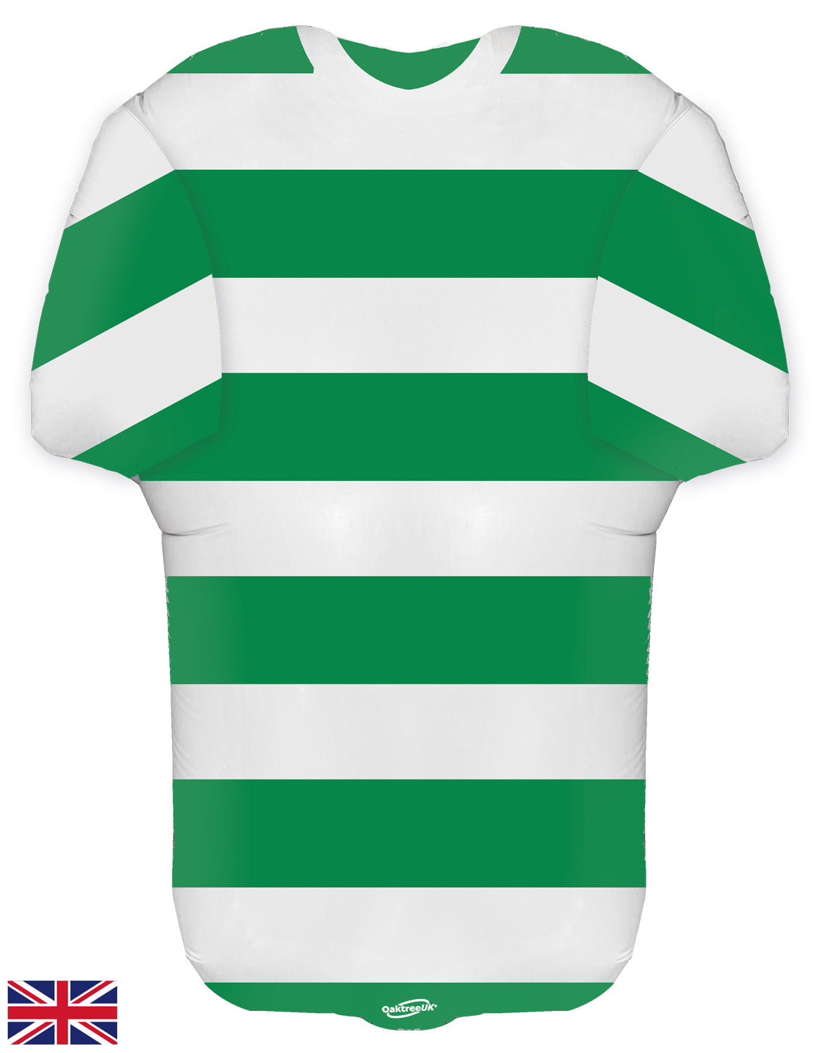 24inch Sports Shirt Green/White Hoop Metallic