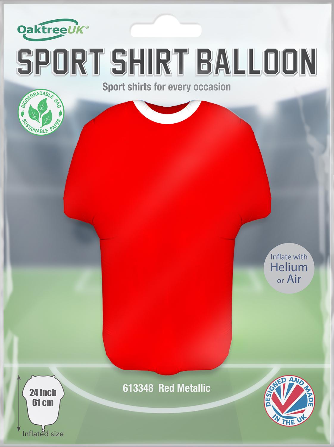 24inch Sports Shirt Red Metallic