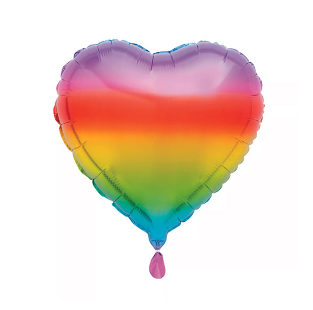 Unique 18” Rainbow Heart Foil