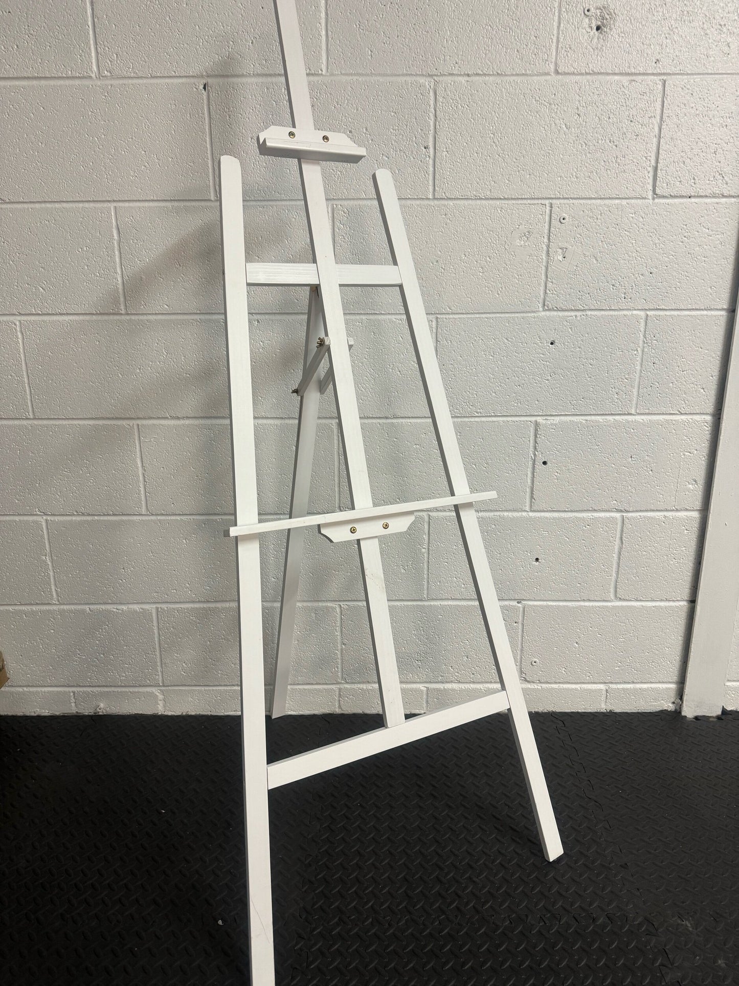 White wooden easel