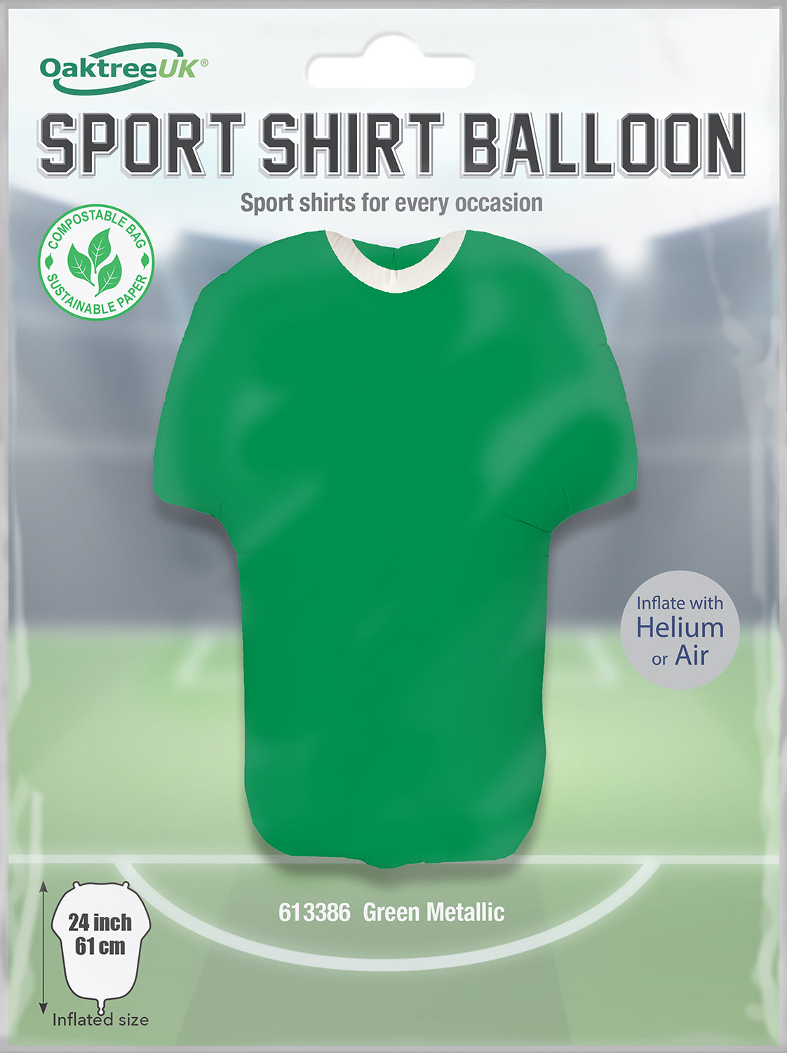 24inch Sports Shirt Green Metallic
