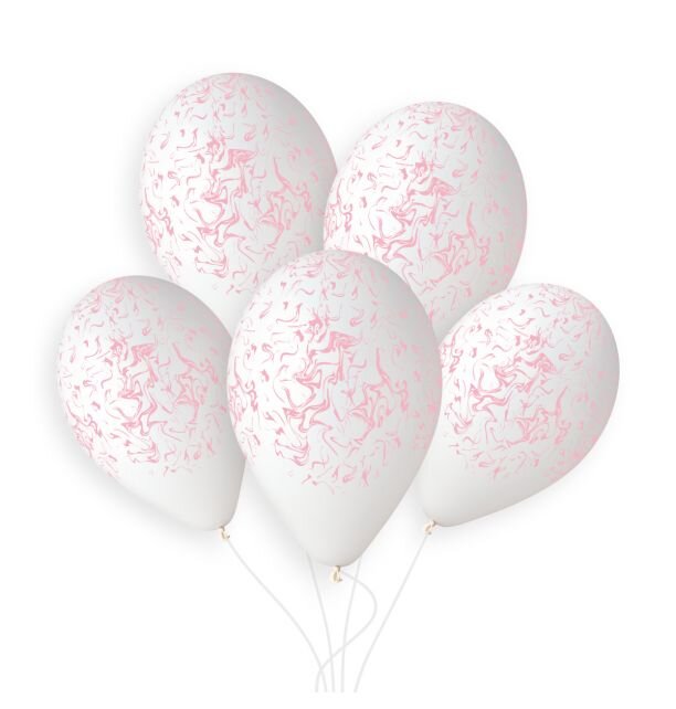 Gemar Marble White/Pink 13"