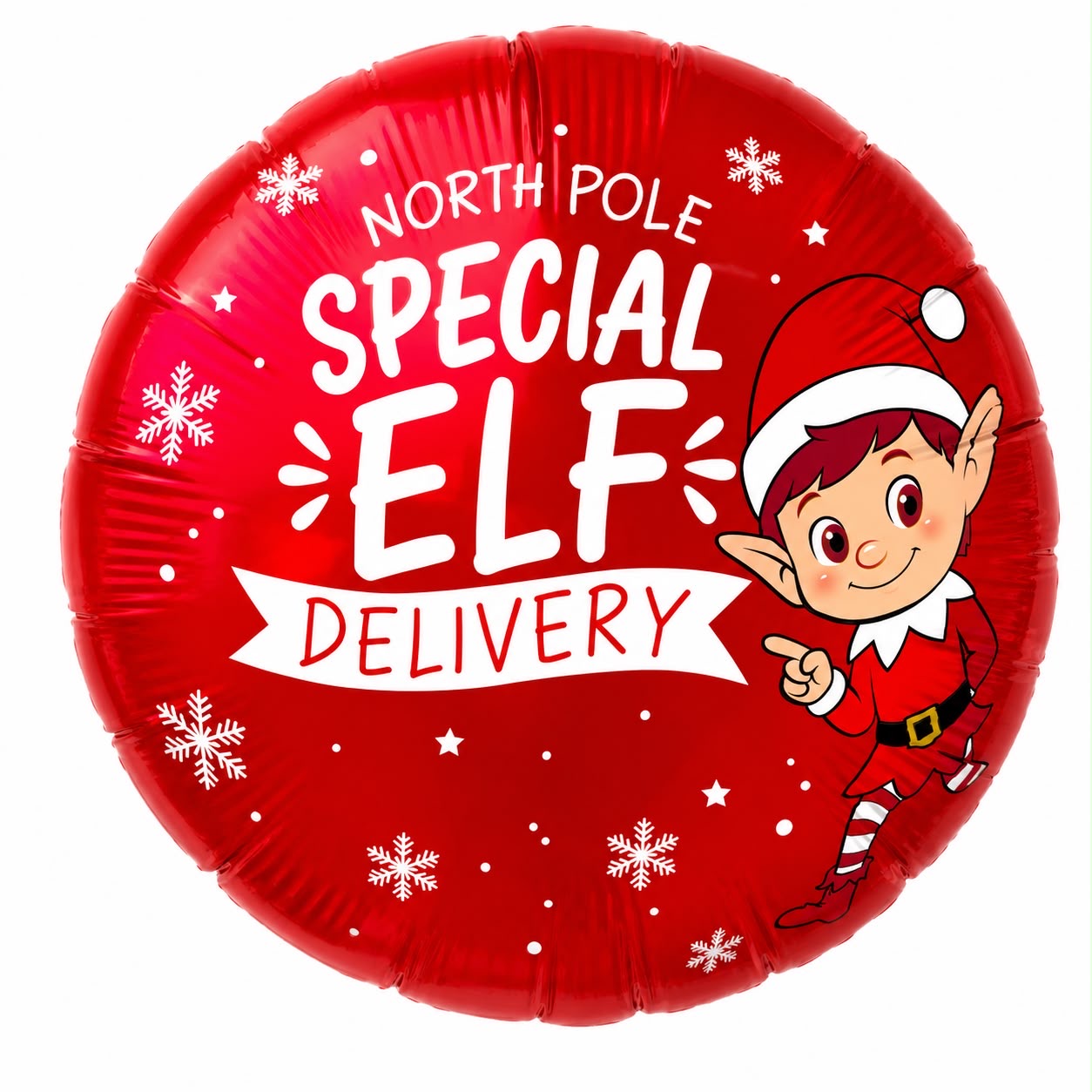 18” Round North Pole Special Elf Delivery