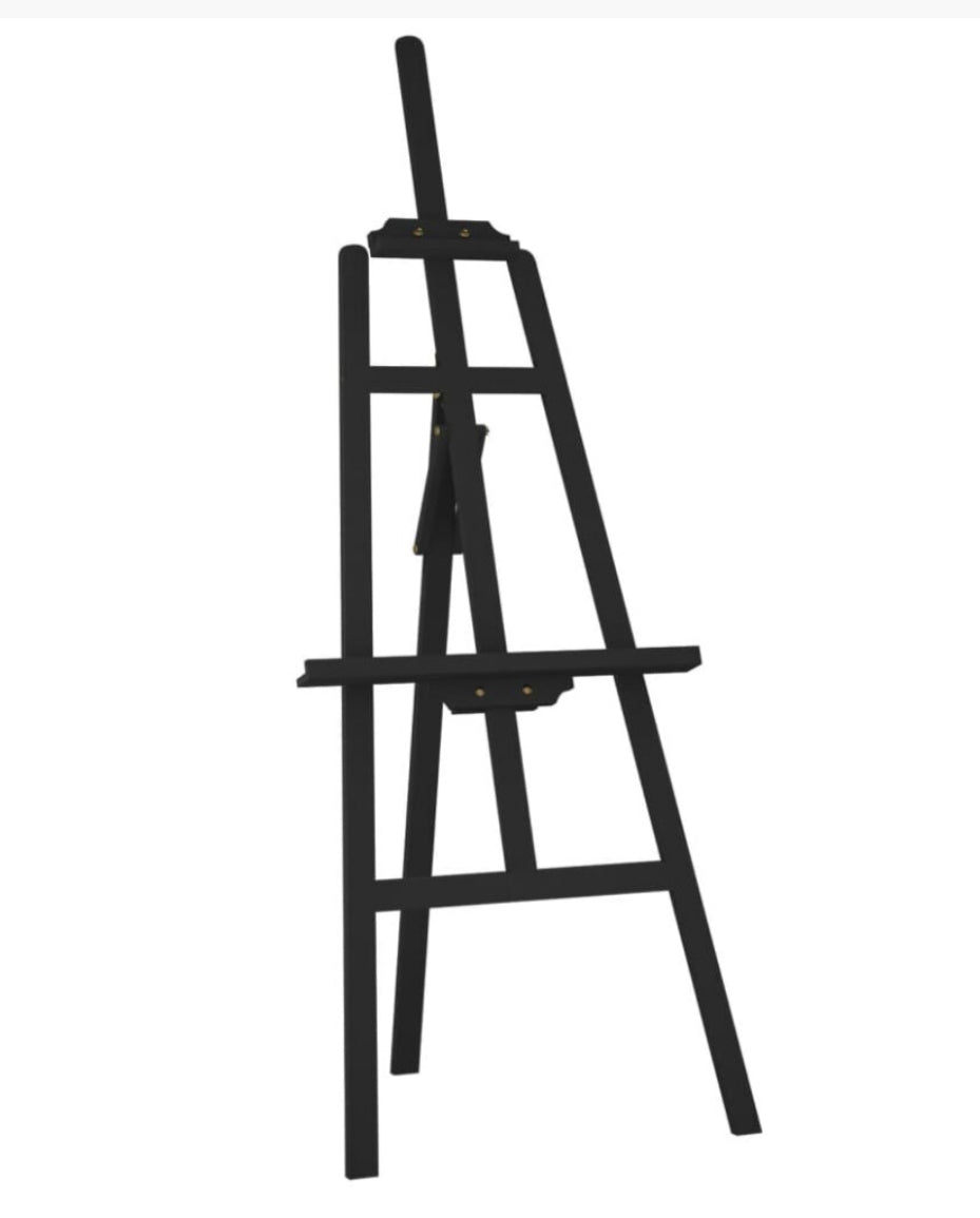 White wooden easel