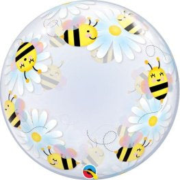 24” Bees and Daisies Deco Bubble