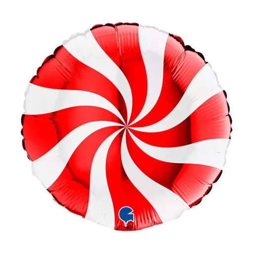 18” Red Swirl Round