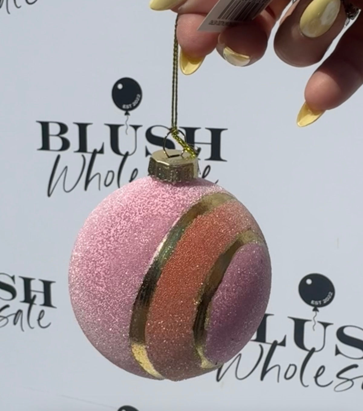 Glass Pastel Stripe Baubles