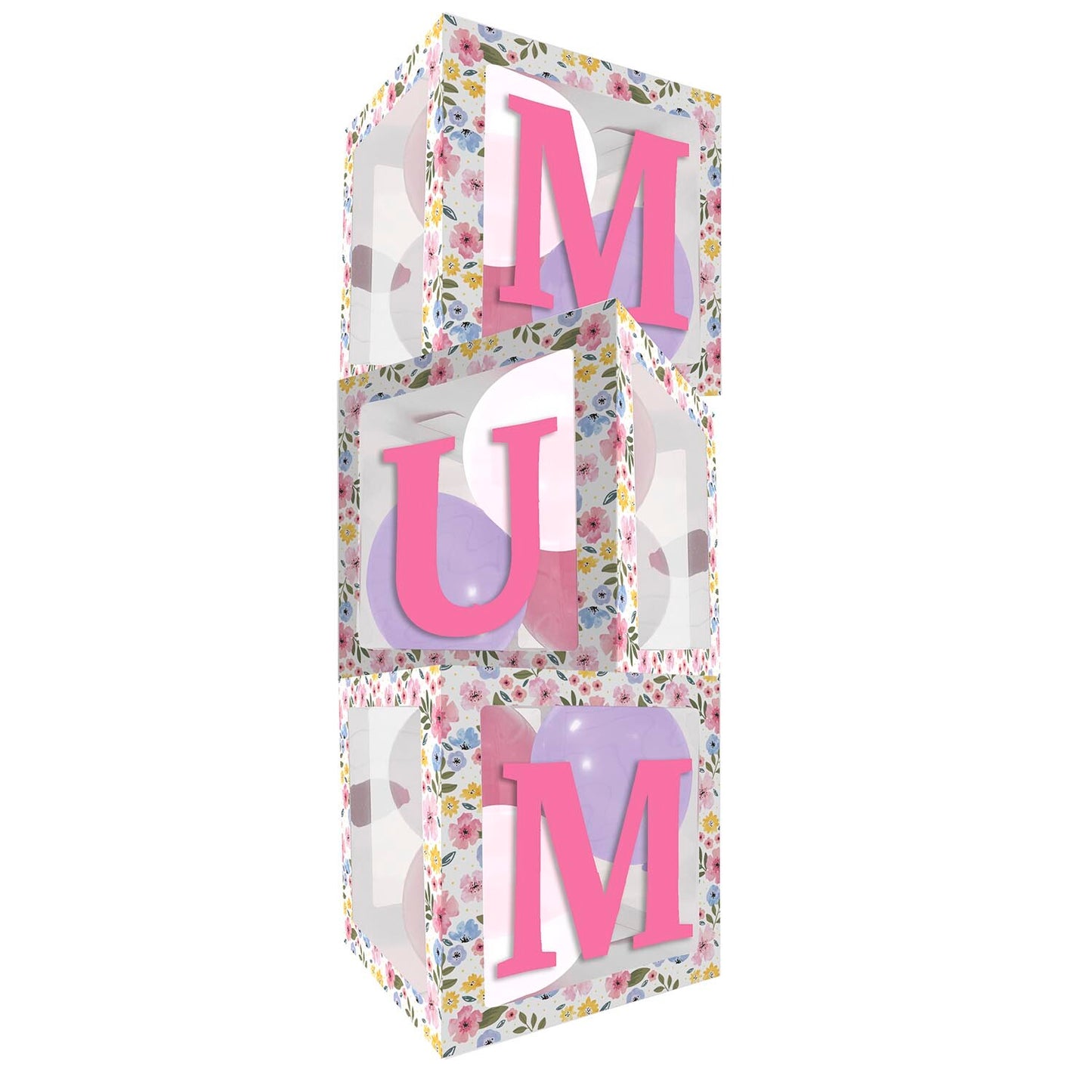 Mother’s Day balloon box and stickers