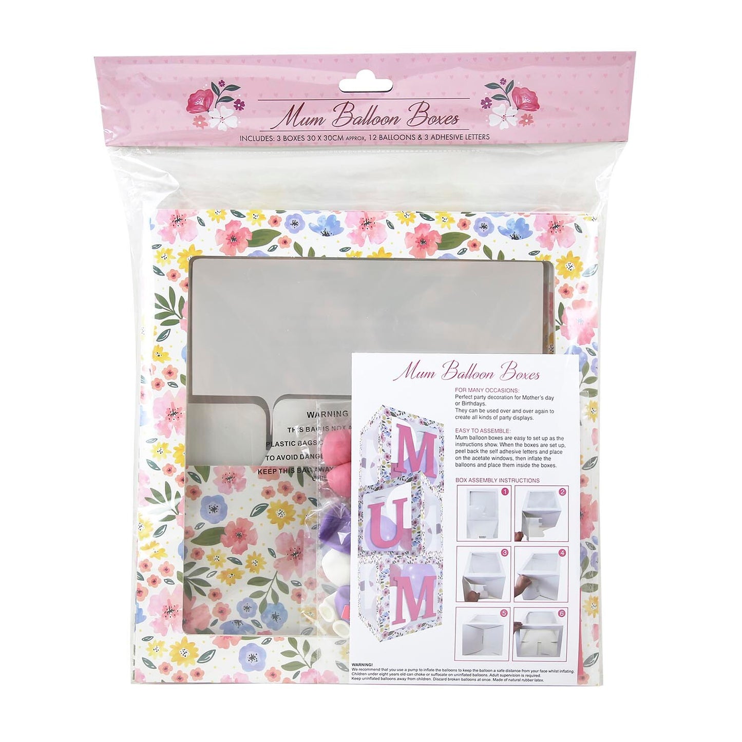 Mother’s Day balloon box and stickers