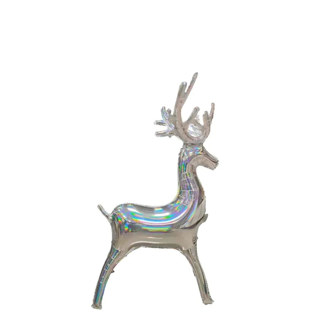 16” x 26” Silver Standing Reindeer