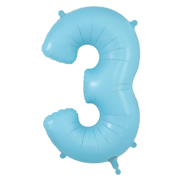 Oaktree Foil Number - Matte Pastel Blue