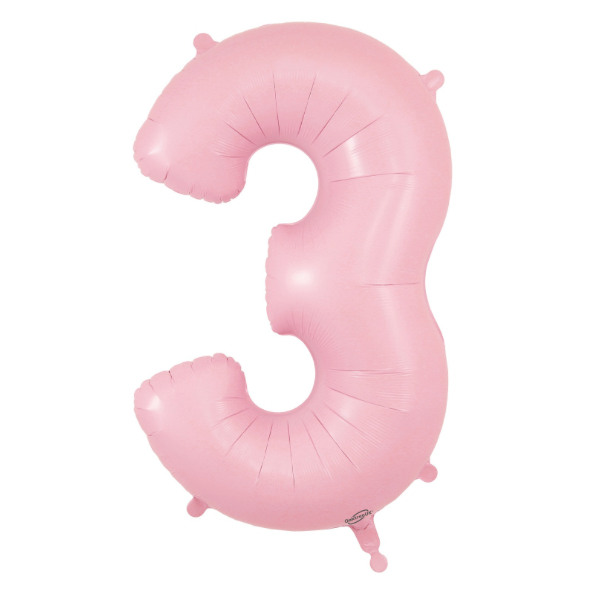 Oaktree Foil Number - Matte Pastel Pink