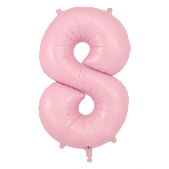 Oaktree Foil Number - Matte Pastel Pink