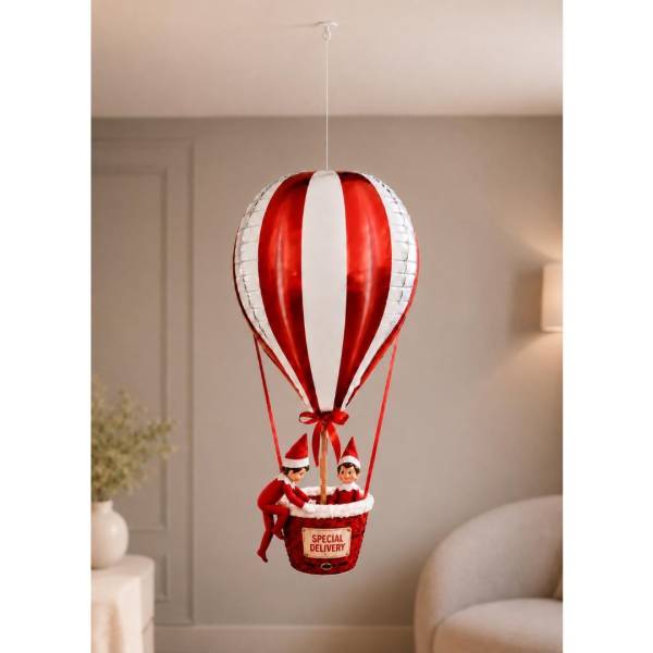 35 ‘’ White & Red Hot Air Foil Balloon