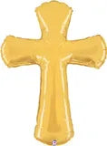 44” Betallic Gold Cross