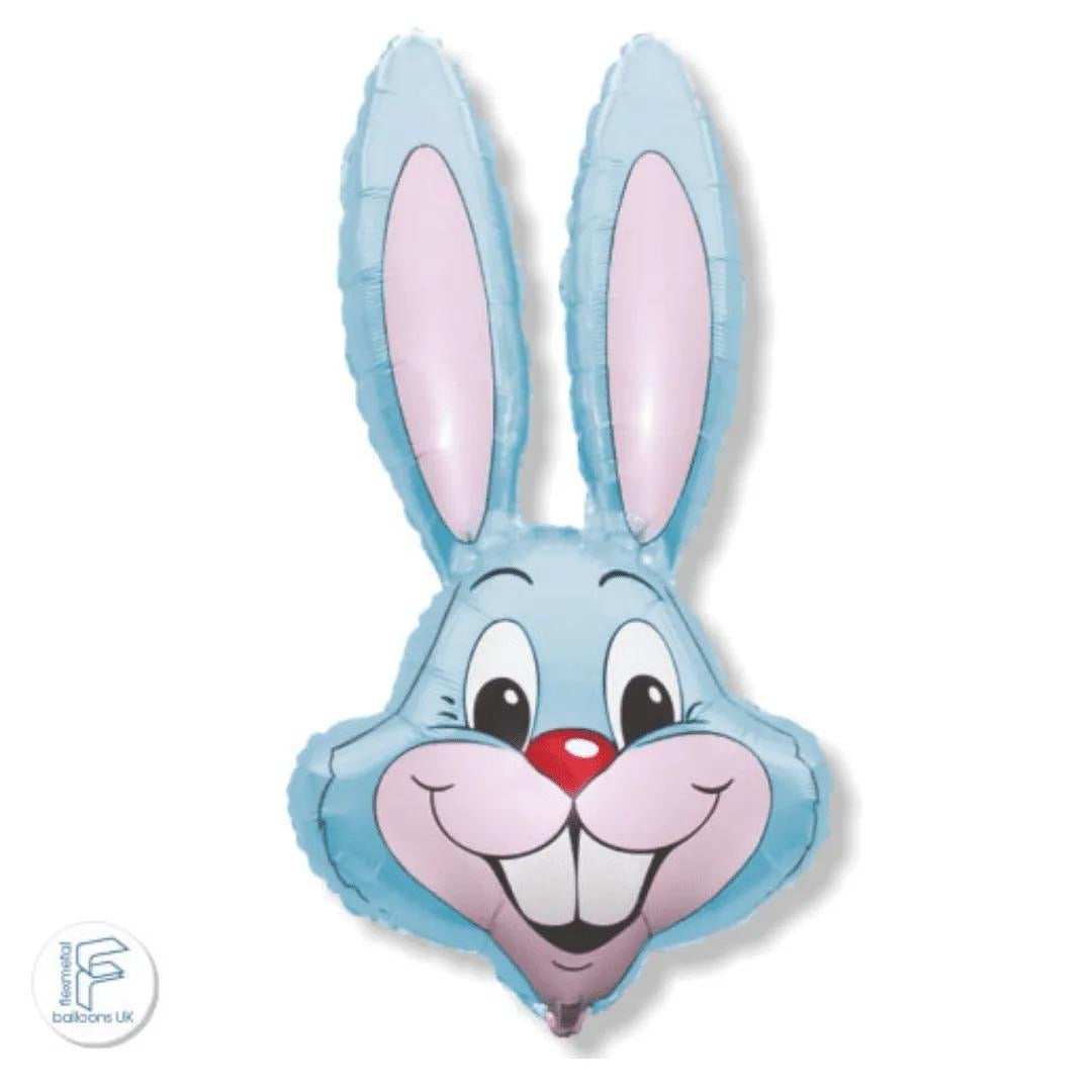 14” Blue Bunny Head Mini Foil