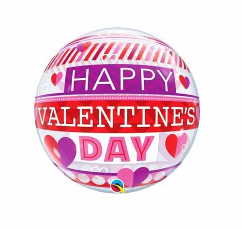22" Deco Bubble Valentine’s Day stripe