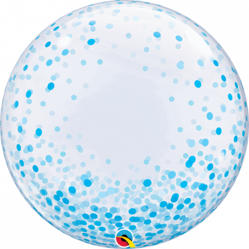 24” Blue Confetti Deco Bubble