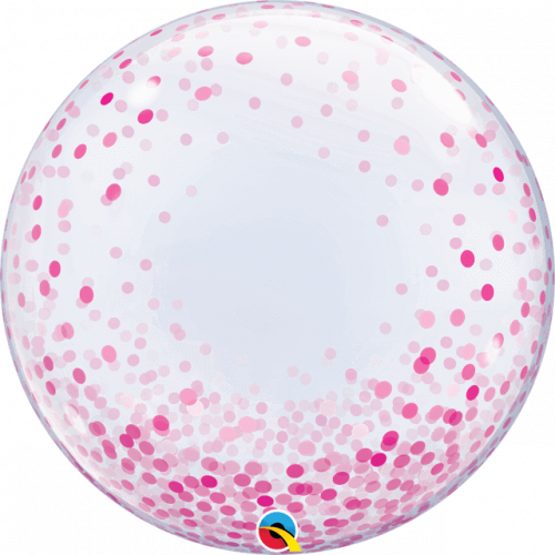 24” Pink Confetti Deco Bubble