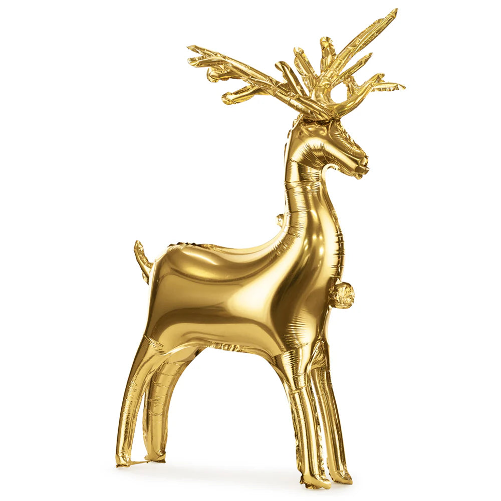Party Deco Small Gold Standing Reindeer
