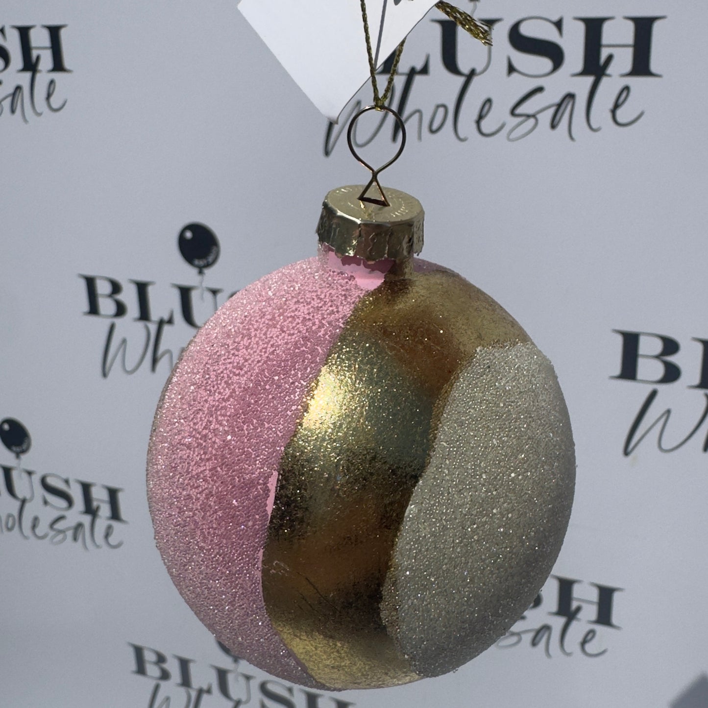 Glass Pastel Stripe Baubles