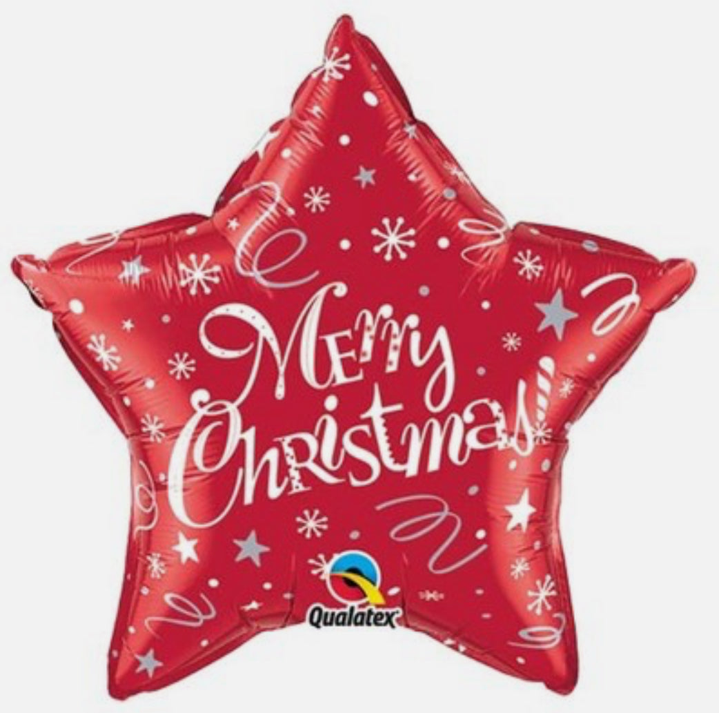 20” Red Merry Christmas Star