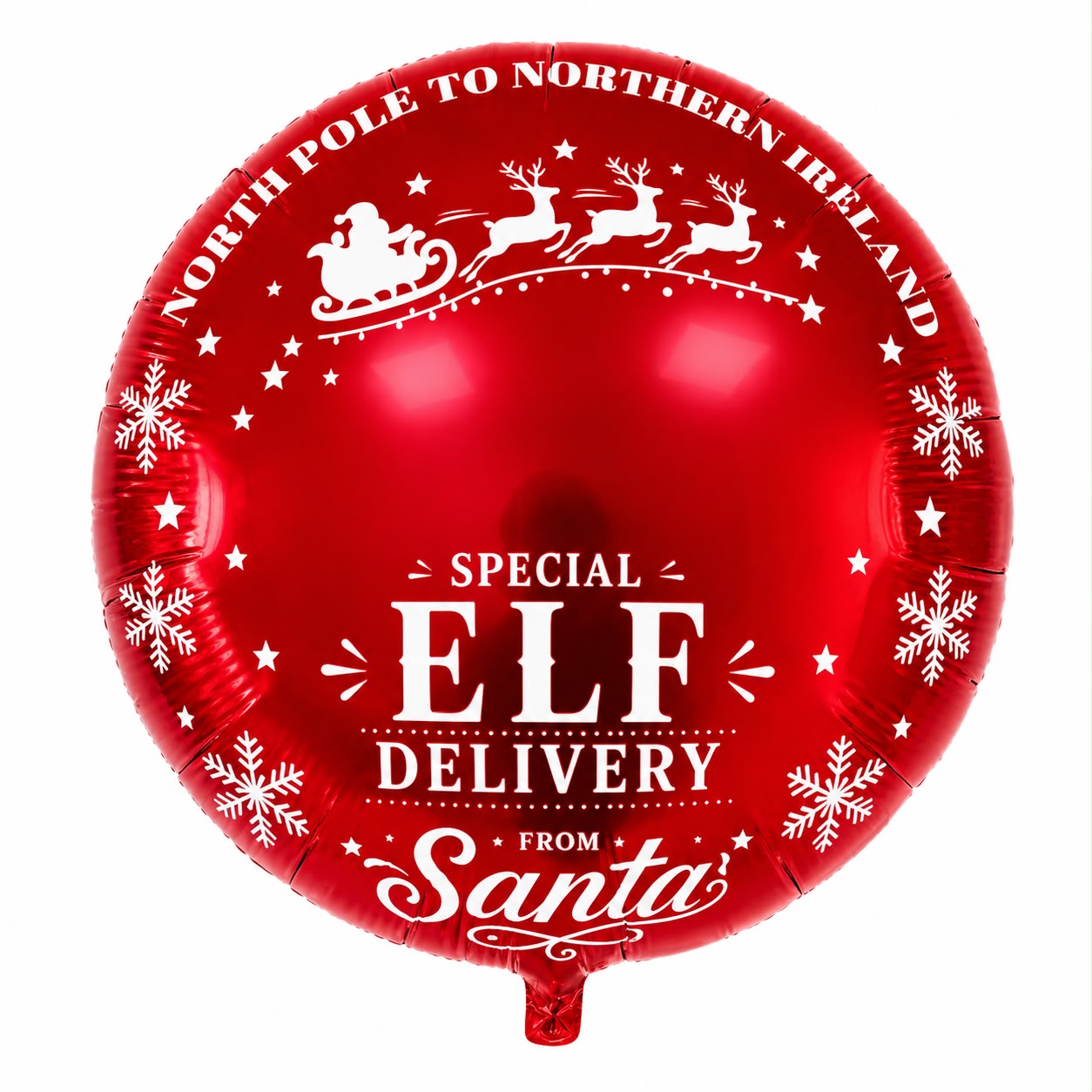 18” Round North Pole Special Delivery to Northern Ireland