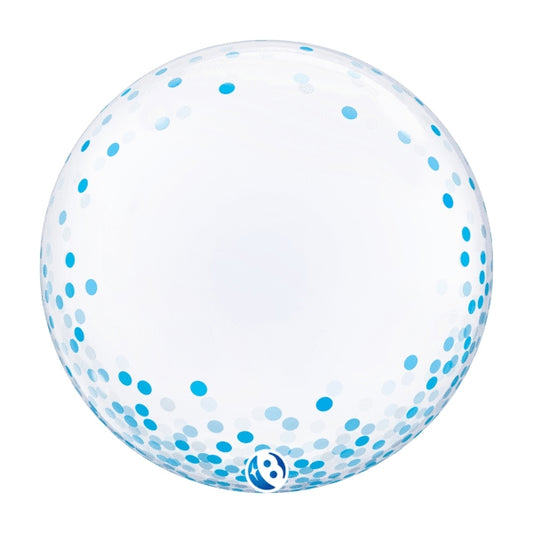24” Blue Confetti T Bubble