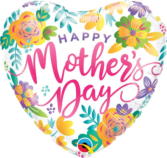 Qualatex 18” Flower Mother’s Day Heart