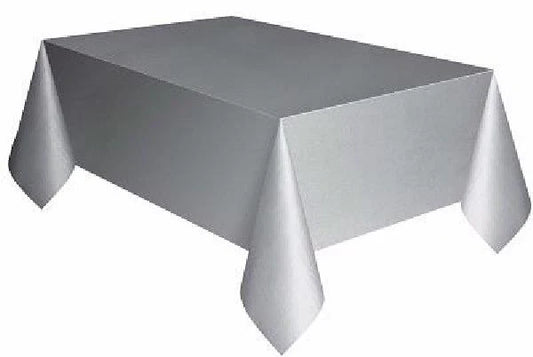Unique Plastic Tablecover - Silver