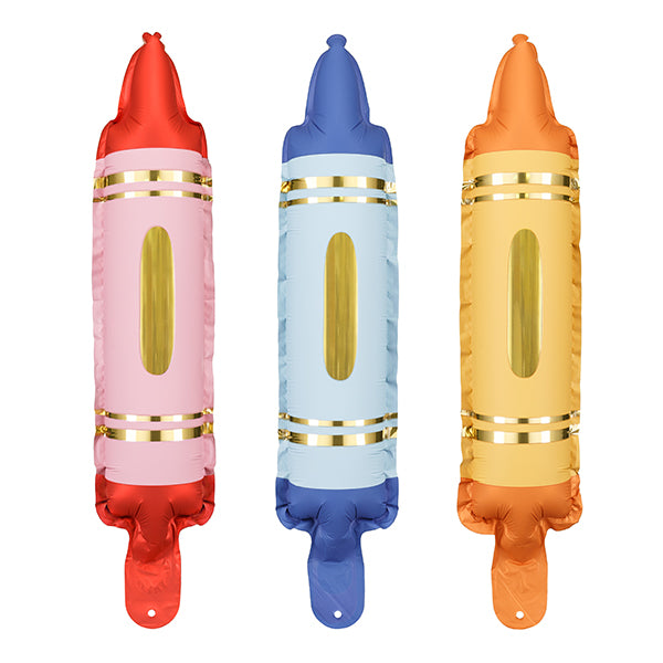 Party Deco Crayon Set Foil Balloons