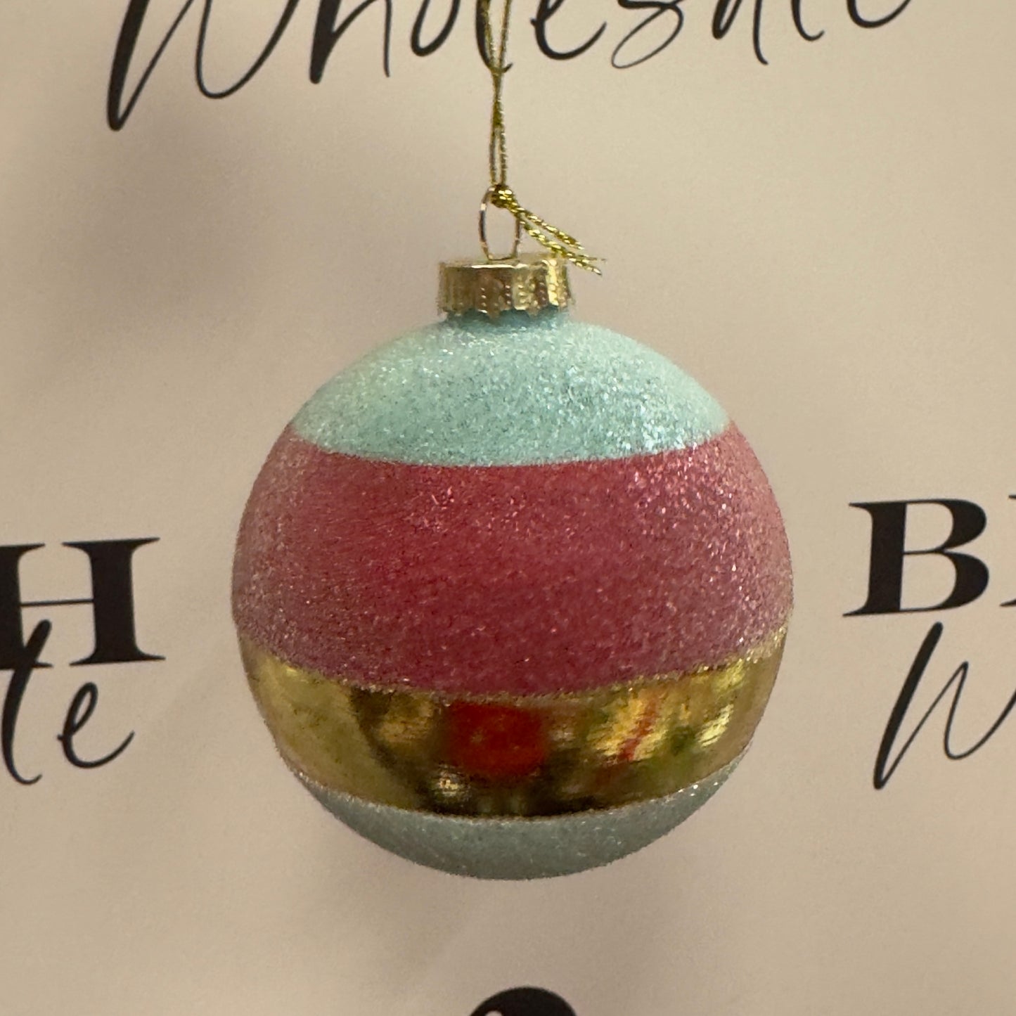 Glass Pastel Stripe Baubles