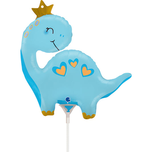Air Fill Blue Dinosaur Mini Shape