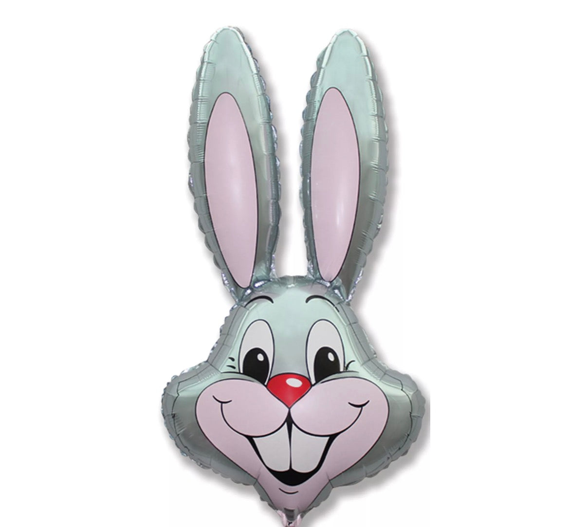 35” Silver Bunny Head