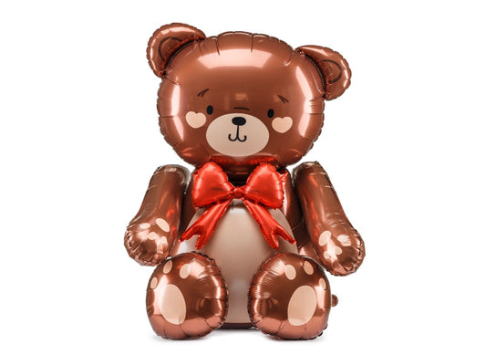 Brown Bear with Bow Balloon